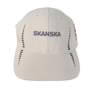 Cap America Golf Cap Skanska Men's White Embroidered Adjustable Hook Eye Close
